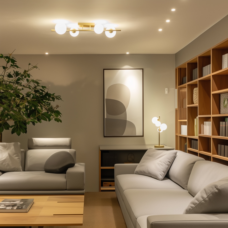 Brilagi - LED Prisadený luster MILLA 4xG9/3W/230V zlatá/biela