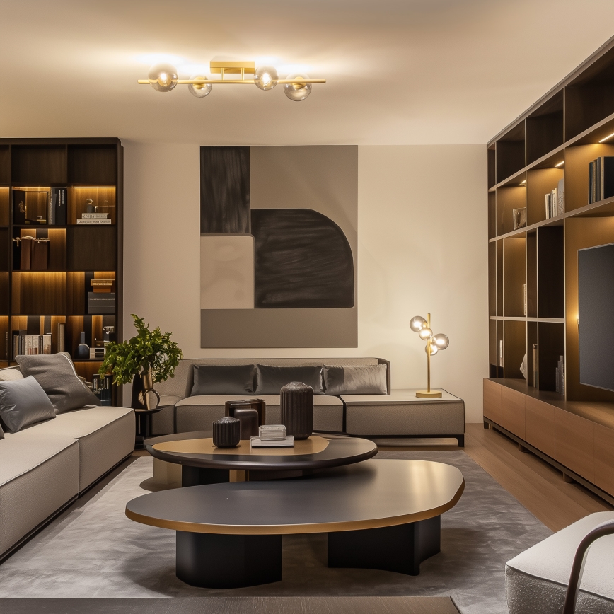 Brilagi - LED Prisadený luster MILLA 4xG9/3W/230V zlatá/dymová