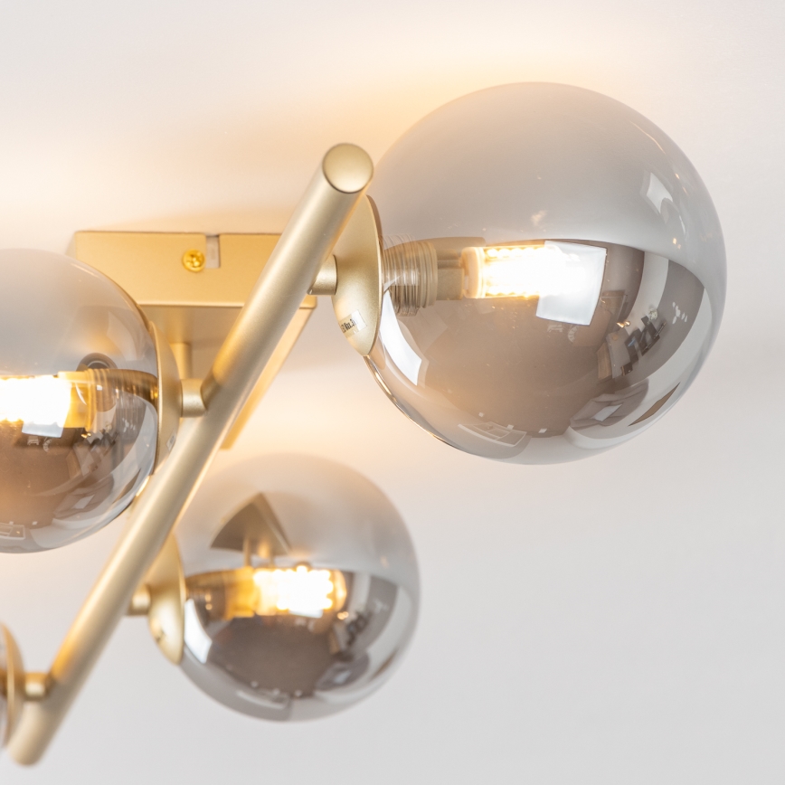 Brilagi - LED Prisadený luster MILLA 4xG9/3W/230V zlatá/dymová