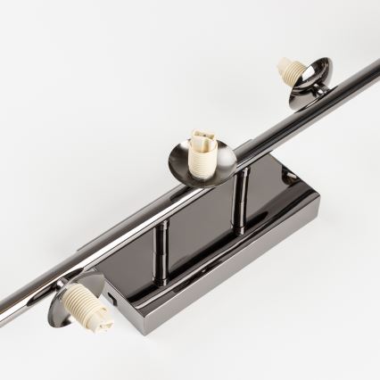 Brilagi - LED prisadený luster MILLA 7xG9/3W/230V čierny chróm/dymové sklo