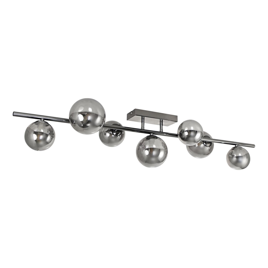 Brilagi - LED Prisadený luster MILLA 7xG9/3W/230V lesklý chróm/dymová