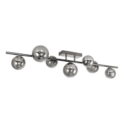 Brilagi - LED Prisadený luster MILLA 7xG9/3W/230V lesklý chróm/dymová