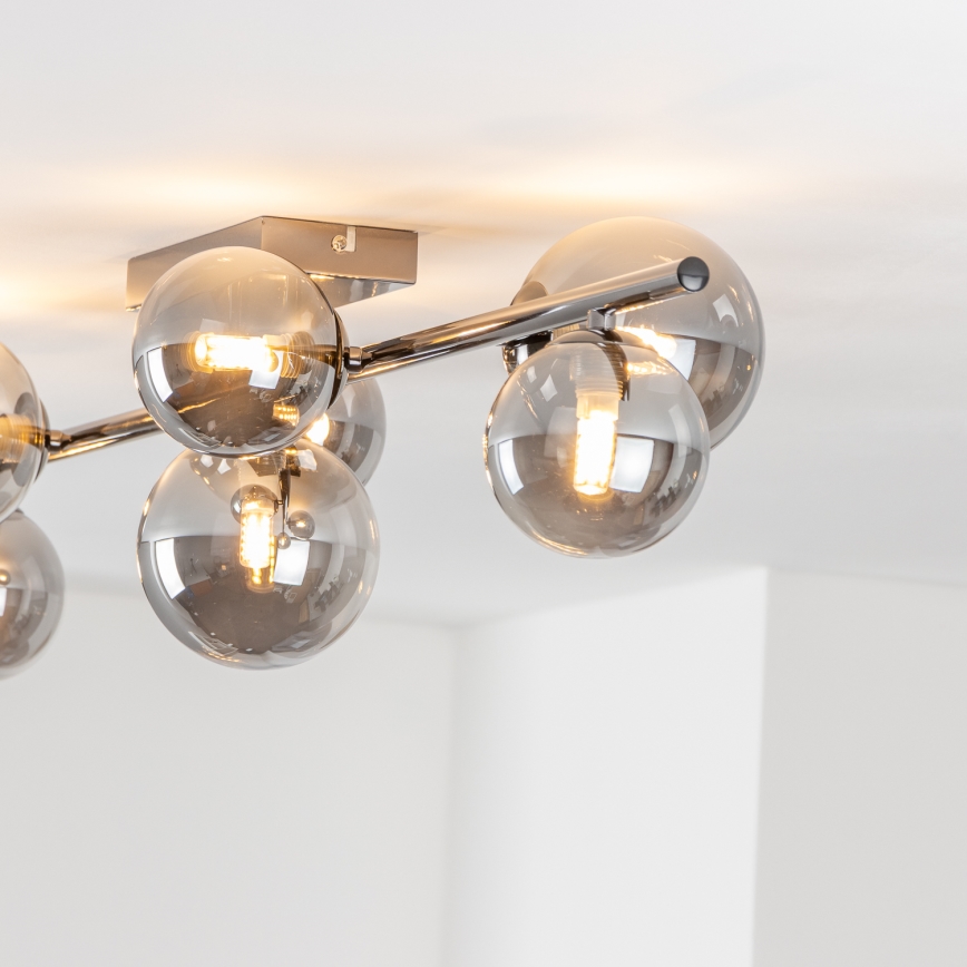 Brilagi - LED Prisadený luster MILLA 7xG9/3W/230V lesklý chróm/dymová