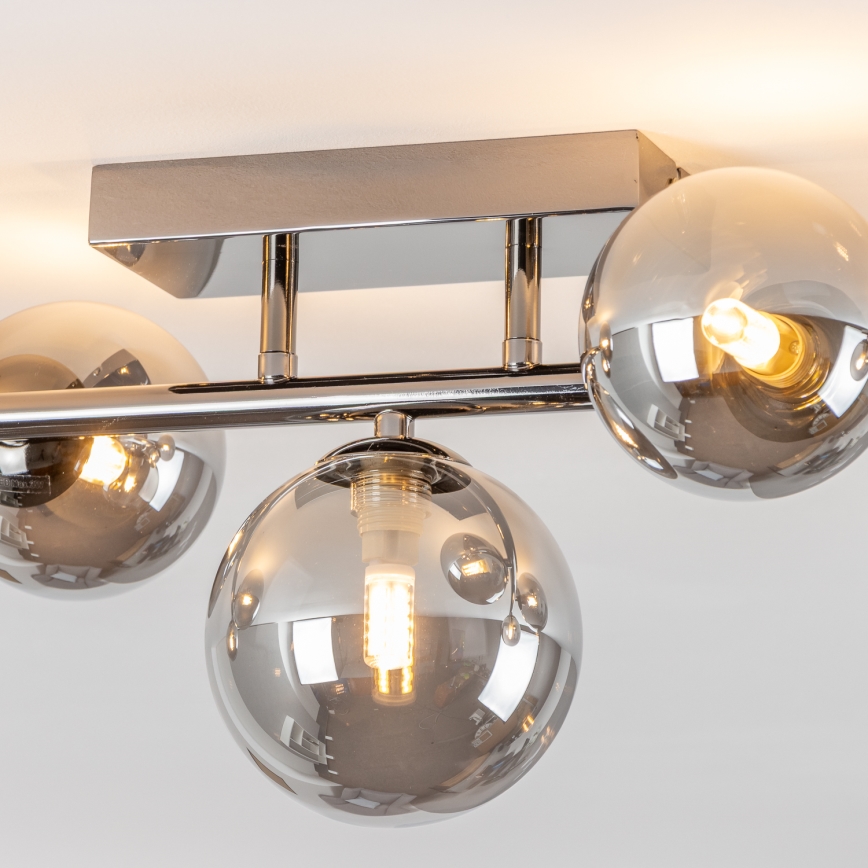 Brilagi - LED Prisadený luster MILLA 7xG9/3W/230V lesklý chróm/dymová