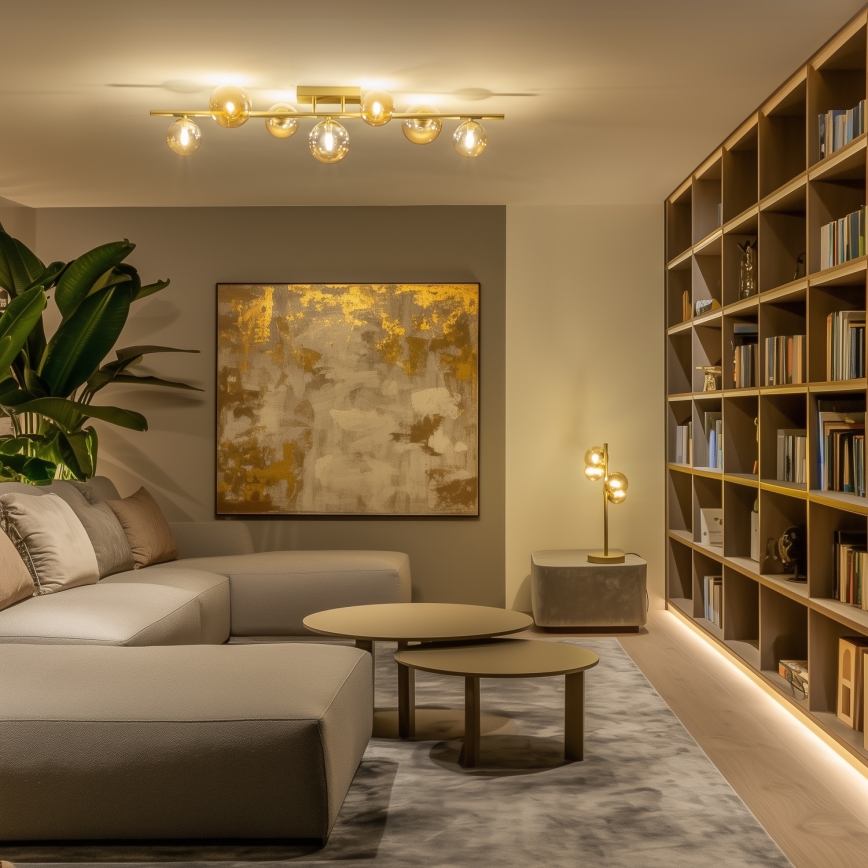 Brilagi - LED Prisadený luster MILLA 7xG9/3W/230V zlatá