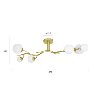 Brilagi - LED Prisadený luster MISTEL 6xG9/3W/230V zlatá/biela