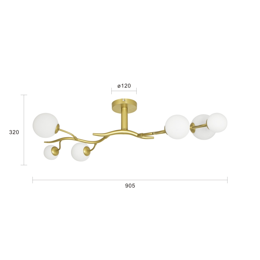 Brilagi - LED Prisadený luster MISTEL 6xG9/3W/230V zlatá/biela