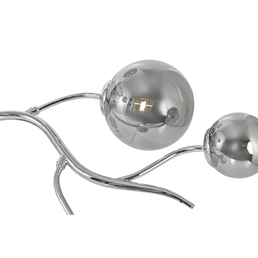 Brilagi - LED prisadený luster MISTEL 9xG9/3W/230V čierny chróm/dymová