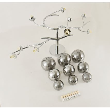 Brilagi - LED prisadený luster MISTEL 9xG9/3W/230V čierny chróm/dymová