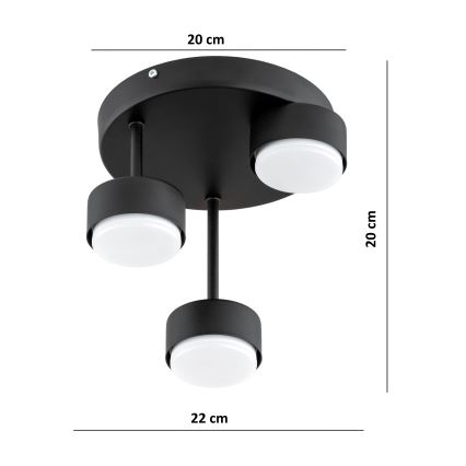 Brilagi - LED prisadený luster MONO 3xGX53/30W/230V čierny