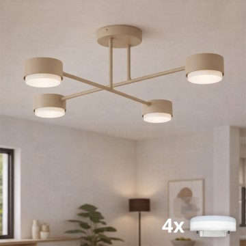 Brilagi - LED prisadený luster MONO 4xGX53/12W/230V béžový
