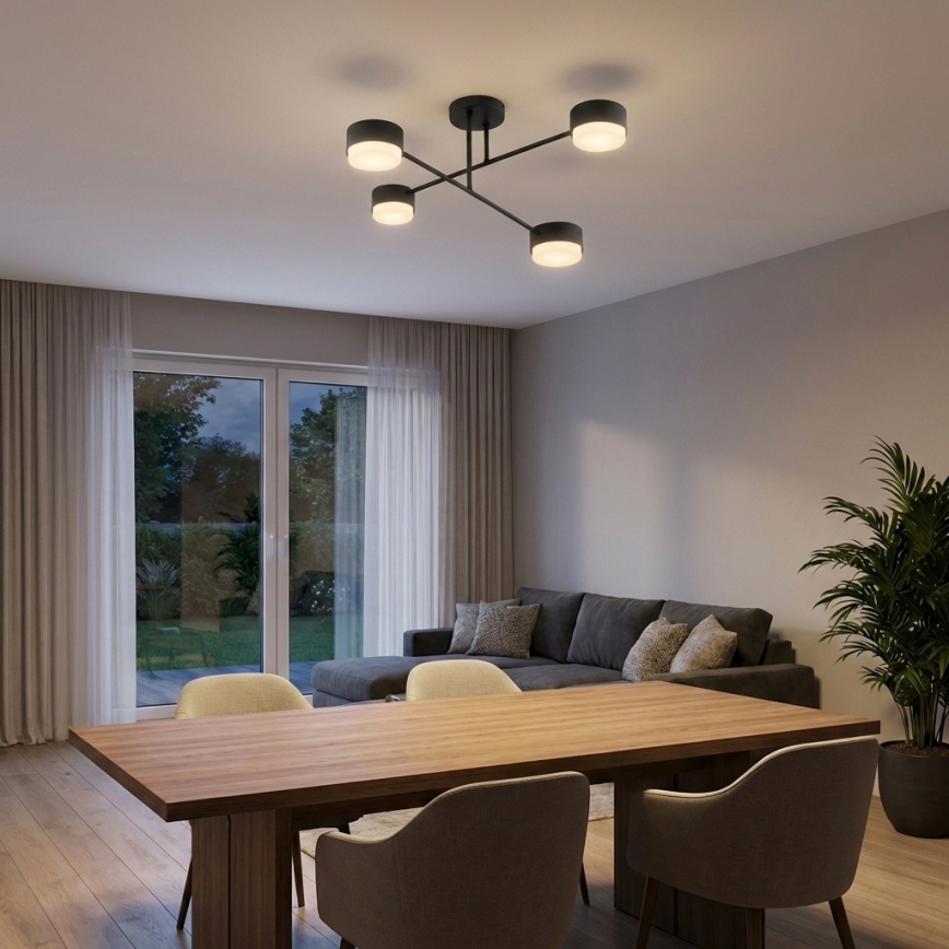 Brilagi - LED prisadený luster MONO 4xGX53/12W/230V čierny