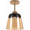 BRILAGI - LED Prisadený luster RETRO GLASS 1xE27/60W/230V pr. 15,5 cm béžová/dymová béžová