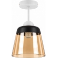 BRILAGI - LED Prisadený luster RETRO GLASS 1xE27/60W/230V pr. 15,5 cm biela/dymovo-béžová