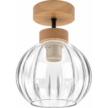 BRILAGI - LED Prisadený luster RETRO GLASS 1xE27/60W/230V pr. 18 cm dub/priehľadné