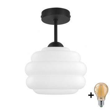 BRILAGI - LED Prisadený luster RETRO GLASS 1xE27/60W/230V pr. 20 cm čierna/biela