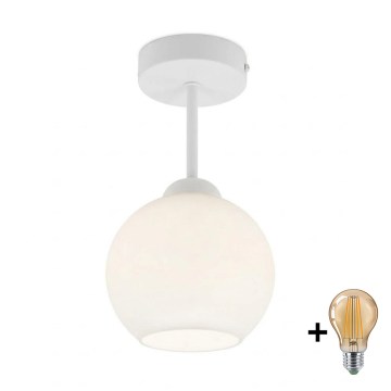 BRILAGI - LED Prisadený luster RETRO GLASS 1xE27/60W/230V priemer 15 cm biela