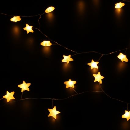 Brilagi - LED reťaz 40xLED/3xAA 1,8m teplá biela hviezdy