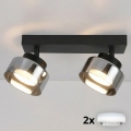BRILAGI - LED RGB+CCT stmievateľné bodové svietidlo AURA LUX 2xGX53/14W/230V 2700-6500K Wi-Fi Tuya čierna/dymová