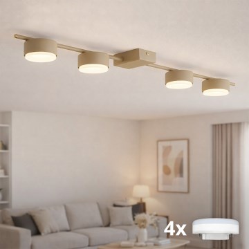 BRILAGI - LED RGB+CCT Stmievateľné bodové svietidlo MONO 4xGX53/14W/230V 2700-6500K Wi-Fi Tuya béžová
