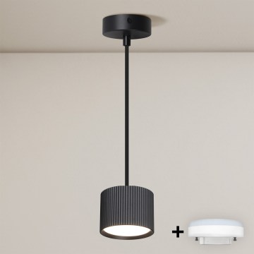 BRILAGI - LED RGB+CCT stmievateľný luster na lanku STRIPY 1xGX53/14W/230V pr. 82 mm 2700-6500K Wi-Fi Tuya čierny