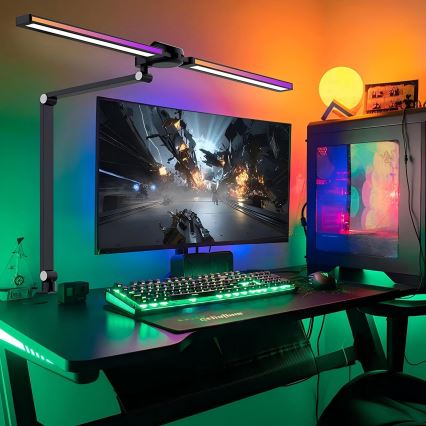 Brilagi - LED RGB stmievateľná dotyková stolná lampa s klipom VARIO LED/18W/230V 3000-6500K CRI 96
