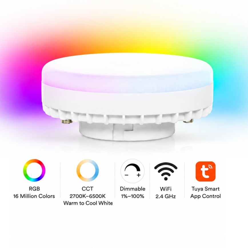 BRILAGI - LED RGB+CCT Stmievateľné bodové svietidlo AURA LUX 3xGX53/14W/230V 2700-6500K Wi-Fi Tuya čierna/zlatá