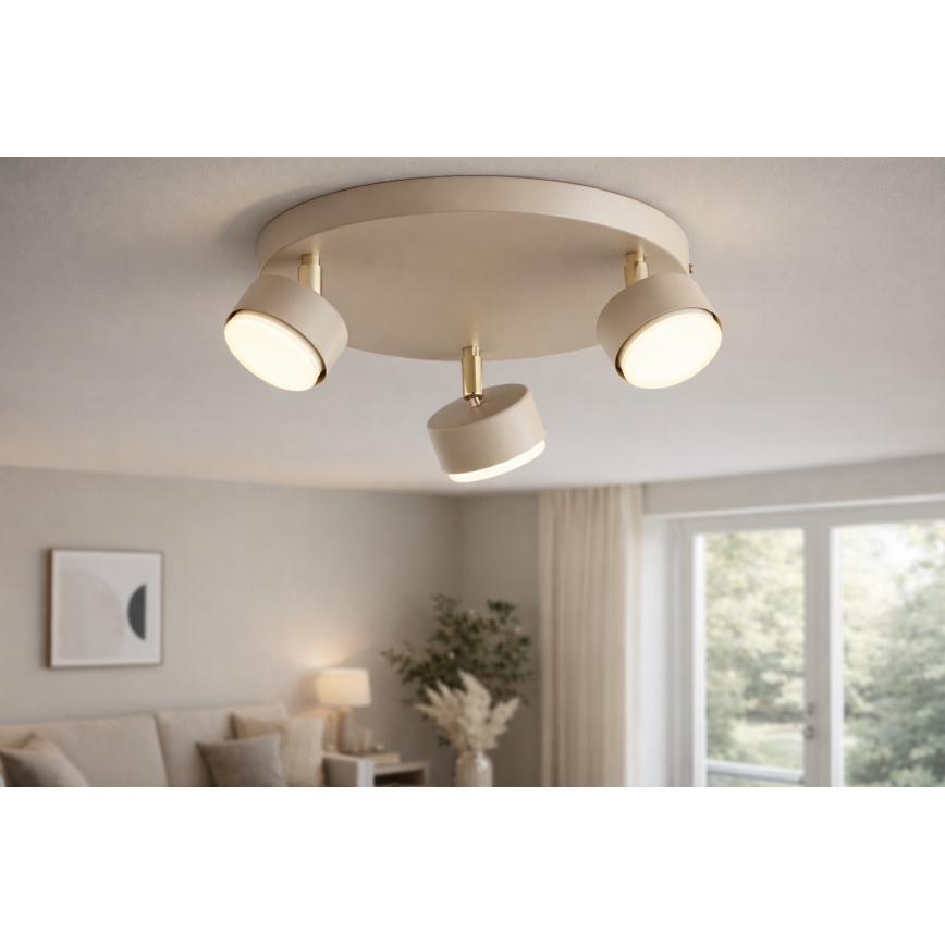 BRILAGI - LED RGB+CCT Stmievateľné bodové svietidlo MONO 3xGX53/14W/230V 2700-6500K Wi-Fi Tuya béžová/zlatá