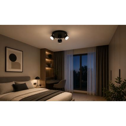 BRILAGI - LED RGB+CCT Stlmiteľné bodové svietidlo MONO 3xGX53/14W/230V 2700-6500K Wi-Fi Tuya čierna