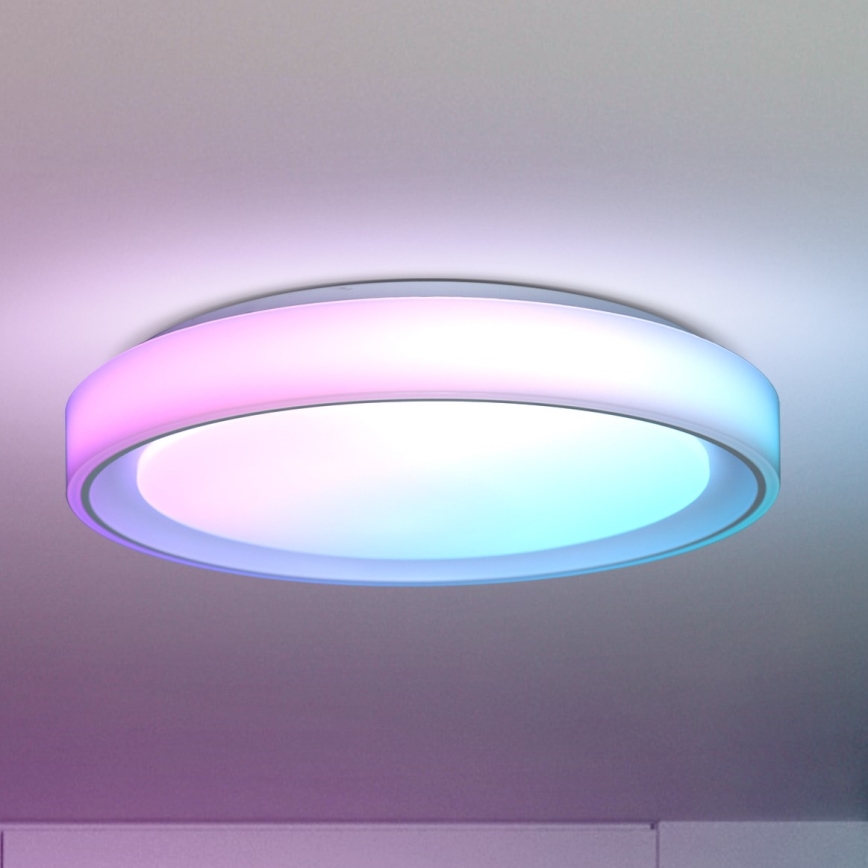 Brilagi - LED RGB Stmievateľné stropné svietidlo FLOCO LED/30W/230V 3000-6500K Wi-Fi Tuya + LED/6W + diaľkové ovládanie