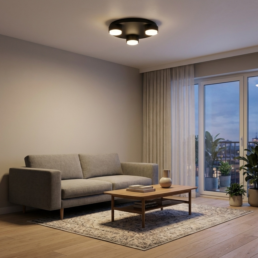 BRILAGI - LED RGB+CCT Stmievateľné stropné svietidlo MONO 3xGX53/14W/230V 2700-6500K Wi-Fi Tuya priemer 30 cm čierna