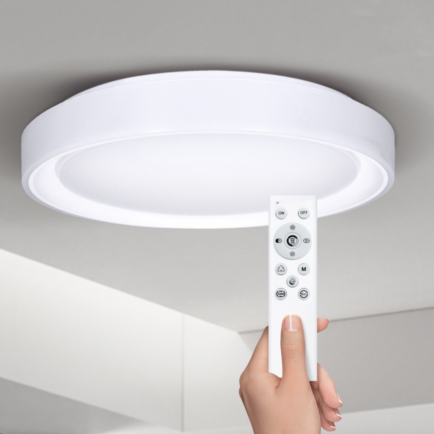 Brilagi - LED RGB Stmievateľné stropné svietidlo FLOCO LED/30W/230V 3000-6500K Wi-Fi Tuya + LED/6W + diaľkové ovládanie