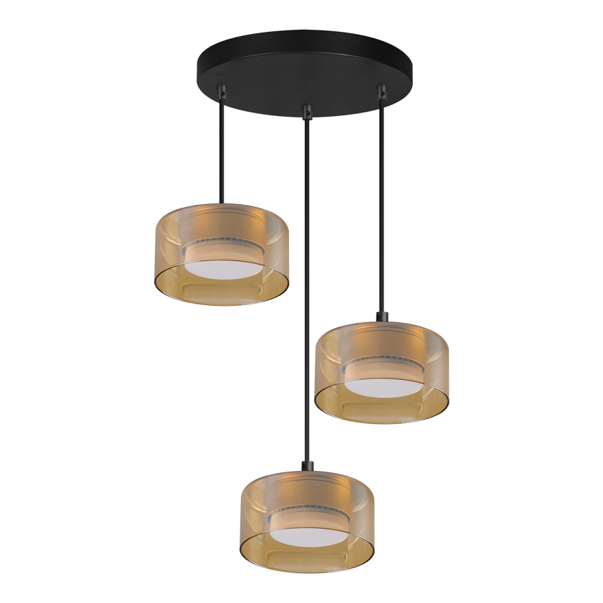 BRILAGI - LED RGB+CCT stmievateľný luster na lane AURA LUX 3xGX53/14W/230V 2700-6500K Wi-Fi Tuya čierna/zlatá