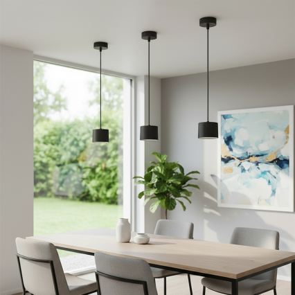 BRILAGI - LED RGB+CCT stmievateľný luster na lanku STRIPY 1xGX53/14W/230V pr. 82 mm 2700-6500K Wi-Fi Tuya čierny