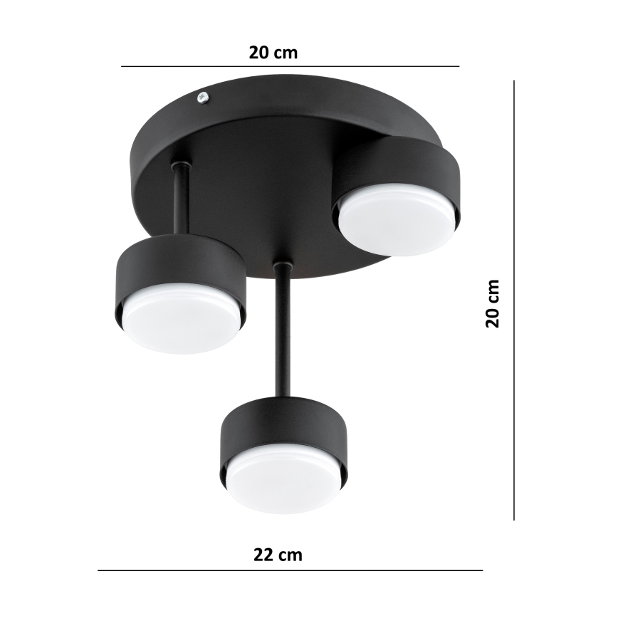 BRILAGI - LED RBG+CCT Stmievateľný prisadený luster MONO 3xGX53/14W/230V 2700-6500K Wi-Fi Tuya čierna