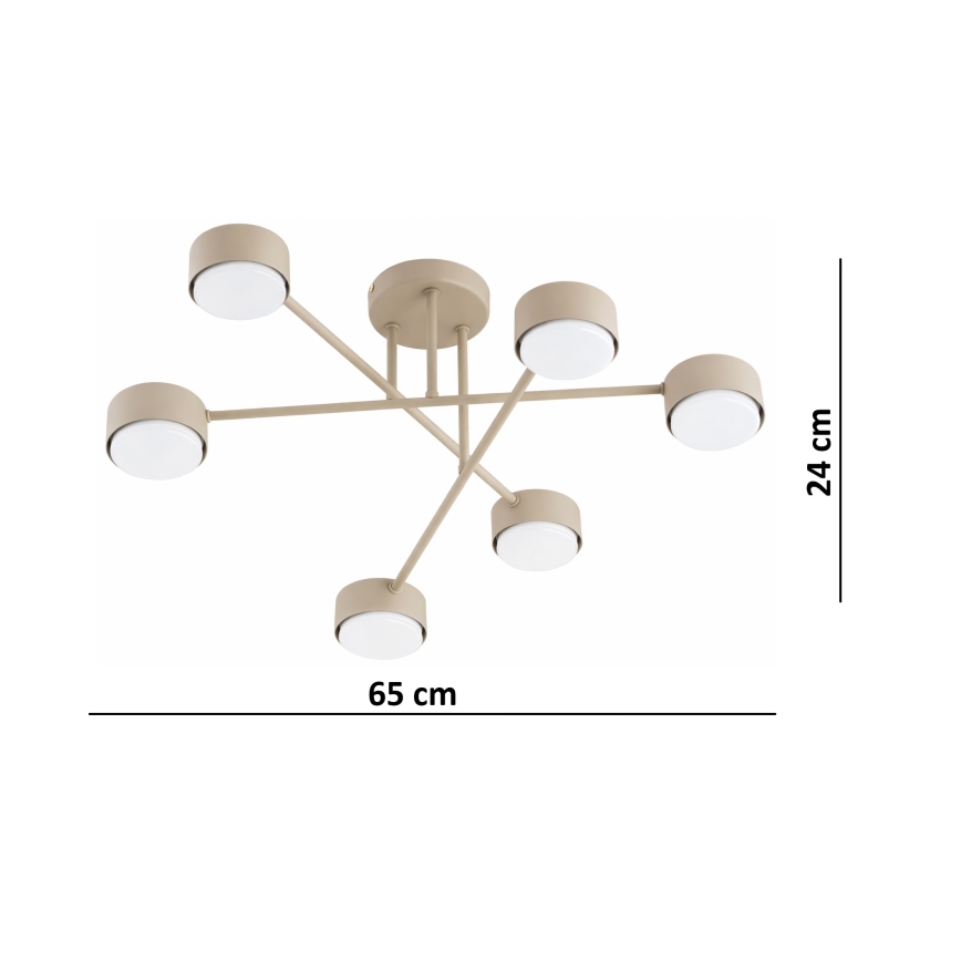BRILAGI - LED RGB+CCT Stmievateľný prisadený luster MONO 6xGX53/14W/230V 2700-6500K Wi-Fi Tuya béžová