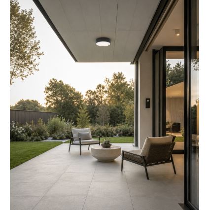 BRILAGI - LED RGBW stmievateľné kúpeľňové stropné svietidlo CLARE 2xE27/12W/230V pr. 30 cm antracit IP54