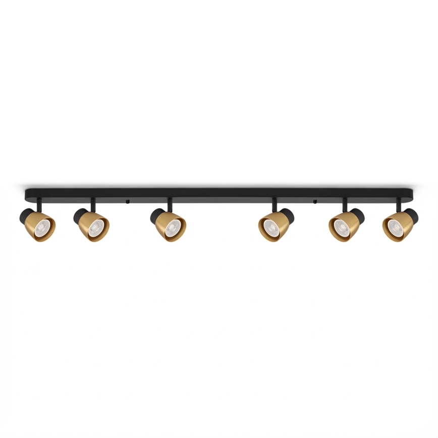 Brilagi - LED RGBW stmievateľné bodové svietidlo NUGGET 6xGU10/6W/230V 2700-6500K Wi-Fi čierna/zlatá