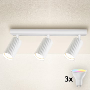 Brilagi - LED RGBW stmievané bodové svietidlo SELE MODERN 3xGU10/6W/230V 3000K biela + diaľkové ovládanie