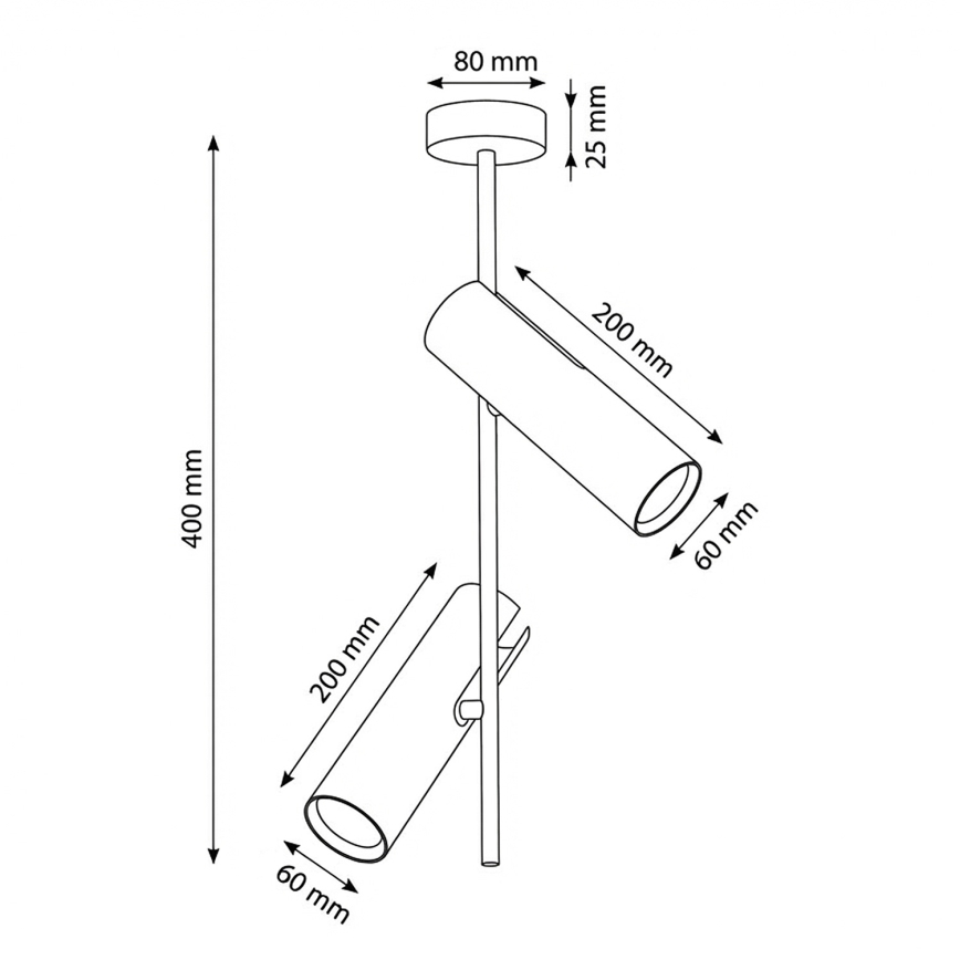 BRILAGI - LED RGBW Stmievateľný luster na tyči BRANCH 2xGU10/6,5W/230V 2700-6500K čierny
