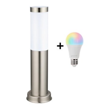 Brilagi - LED RGBW stmievateľná vonkajšia lampa 1xE27/9W/230V 2700-6500K IP44 40 cm matný chróm