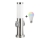Brilagi - LED RGBW Stmievateľná vonkajšia lampa s 2 zásuvkami 1xE27/15W/230V 2700-6500K IP44 40 cm matný chróm