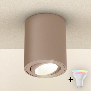 Brilagi - LED RGBW stmievateľné bodové svietidlo MIA 1xGU10/30W/230V 2700-6500K Wi-Fi 100x80 mm béžová