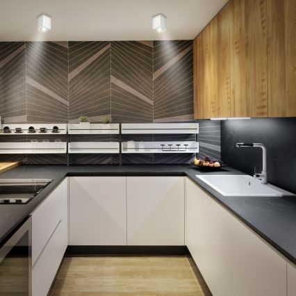 Brilagi - LED RGBW Stmievateľné bodové svietidlo MIA 1xGU10/4,8W/230V 3000K 100x80 mm biela + diaľkové ovládanie