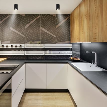 Brilagi - LED RGBW stmievateľné bodové svietidlo MIA 1xGU10/4,8W/230V 3000K 100x80 mm čierna + diaľkové ovládanie