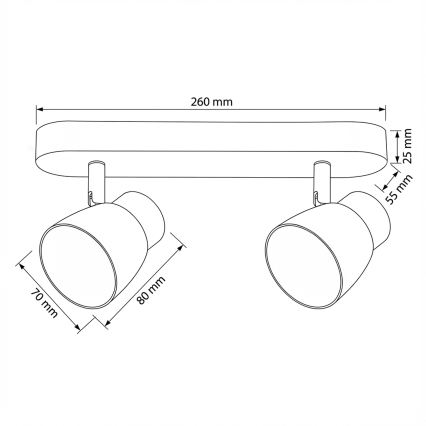 Brilagi - LED RGBW Stmievateľné bodové svietidlo NUGGET 2xGU10/4,8W/230V 3000K čierna/zlatá + diaľkové ovládanie