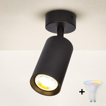 Brilagi - LED RGBW stmievateľné bodové svietidlo SELE 1xGU10/4,8W/230V 3000K čierne + diaľkové ovládanie
