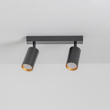 Brilagi - LED RGBW stmievateľné bodové svietidlo SELE 2xGU10/4,8W/230V 3000K čierna/zlatá + diaľkové ovládanie