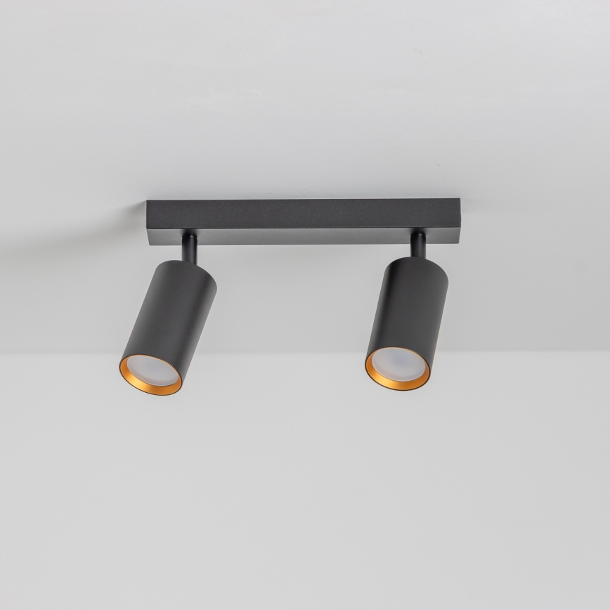 Brilagi - LED RGBW stmievateľné bodové svietidlo SELE 2xGU10/4,8W/230V 3000K čierna/zlatá + diaľkové ovládanie