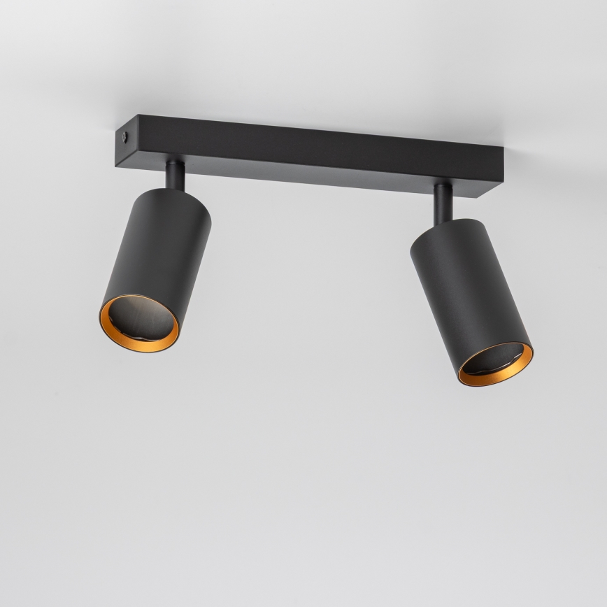 Brilagi - LED RGBW stmievateľné bodové svietidlo SELE 2xGU10/6W/230V 3000K čierna/zlatá + diaľkové ovládanie